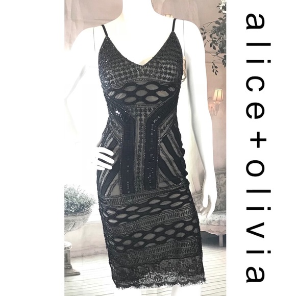 ❌SOLD❌ Alice + Olivia “Silvia” Embellished Dress - Picture 5 of 8